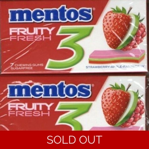 Mentos Sugar Free Fruity Fresh Chewing Gums Strawberry-Apple-Raspberry